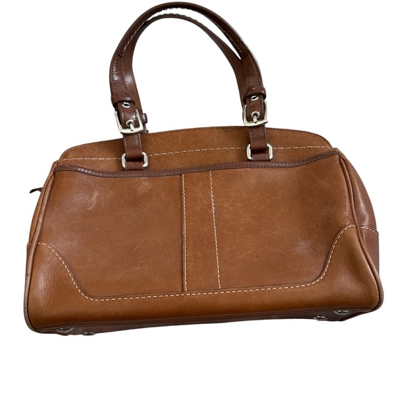 Vintage Coach Hamilton Cognac Glovetanned Leather Satchel shoulder bag - Picture 4 of 12